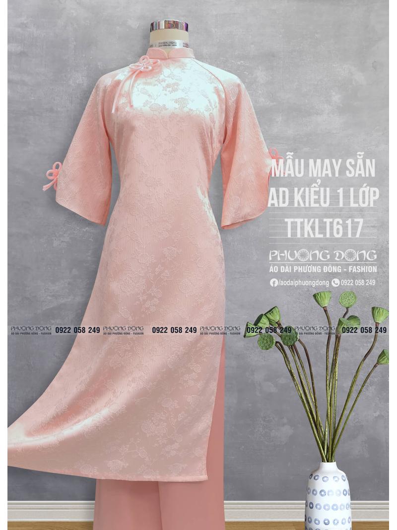 Áo Dài Phom Trẻ Gấm Lụa Phom Suông TTKLT617